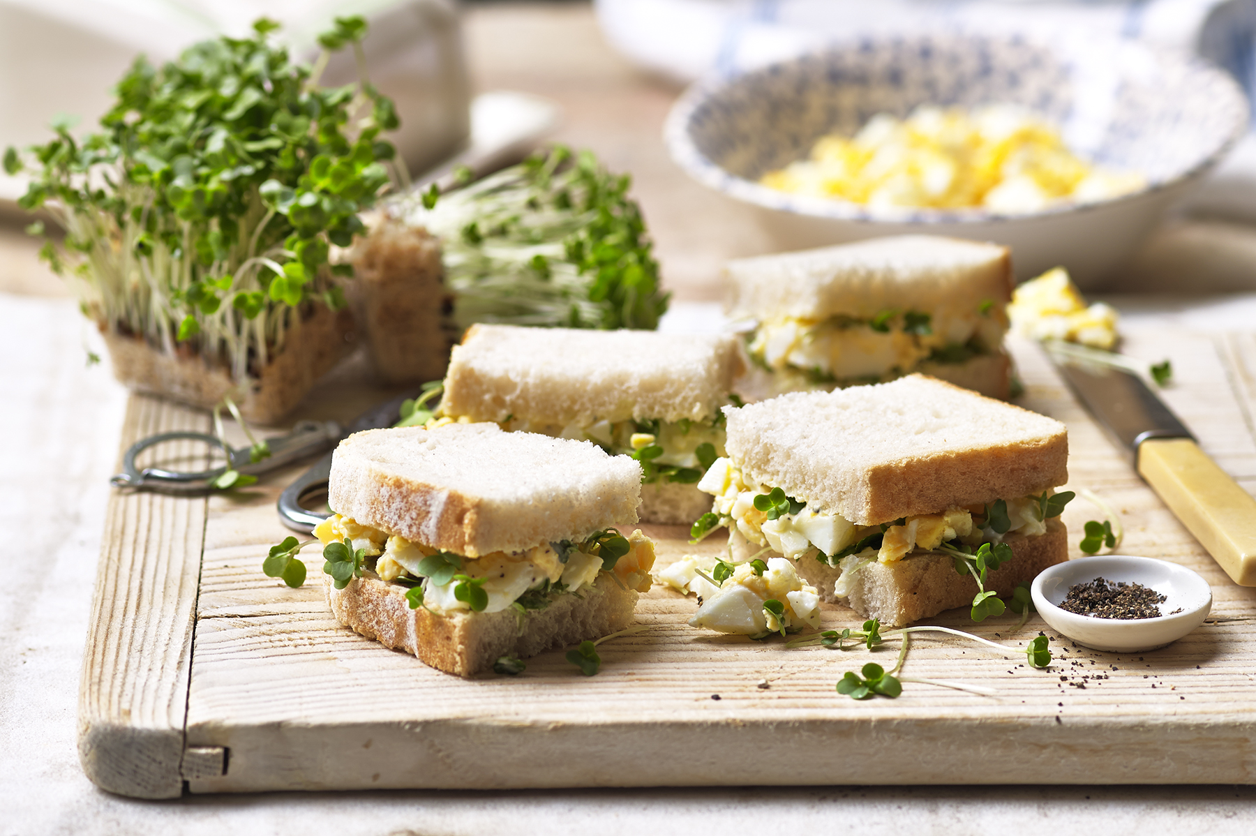 Egg and Salad Cress Sandwich