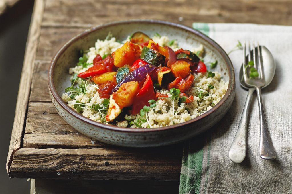 Cress Couscous with Vegetable Ratatouille